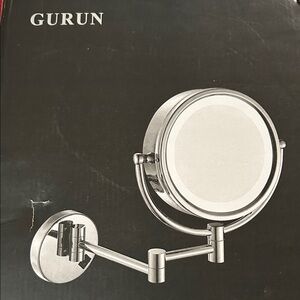 Silver Wall-Mounted Makeup Mirror